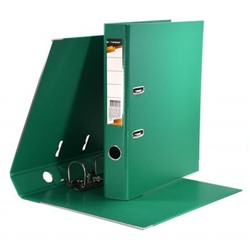 Папка-регистратор 55 мм PVC 2-стор. зеленый, с уголками P2PVC-55/Grn inФОРМАТ