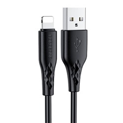 Кабель USB - Apple lightning Borofone BX48 (повр. уп.)  100см 2,4A  (black)