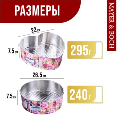 28955-59 Набор форм для выпечки 22х21х7,5 см / 24,5 х 7,5 см   MB (х24)