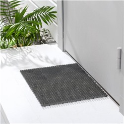Покрытие ковровое щетинистое «Травка-эконом», 36×48 см, цвет серый