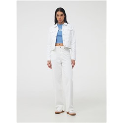 Разноцветная джинсовая куртка белый
