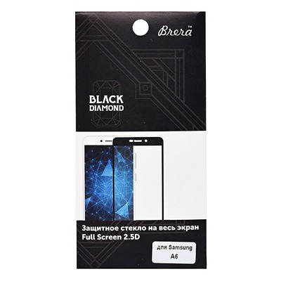 Защитное стекло Full Screen Brera 2,5D для "Samsung SM-A600 Galaxy A6 2018" (black) (black)