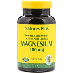 Nature's Plus, Магний, 200 мг, 90 таблеток