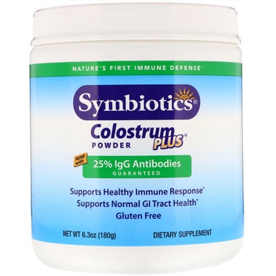 Symbiotics, Colostrum Plus, порошок, 6,3 унц. (180 г)