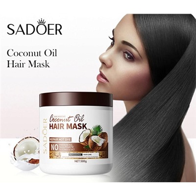 SADOER Маска для волос Coconut Oil питательная 500гр