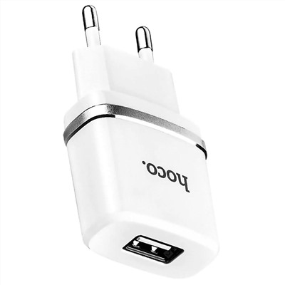Адаптер Сетевой с кабелем Hoco C11 USB 1A/5W (USB/Micro USB) (white)