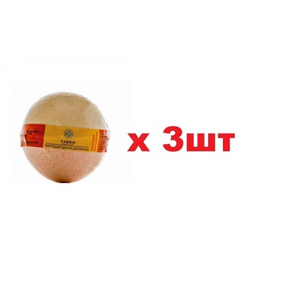 Fabrik бурлящий шарик для ванны красный мандарин 120гр 3шт