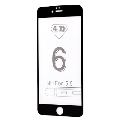 Защитное стекло Full Screen - 3D Flat для "Apple iPhone 6 Plus/iPhone 6S Plus" (black) (тех.уп.) (black)