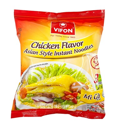 Пшеничная лапша б/п со вкусом курицы Премиум Vifon, Вьетнам, 70 г