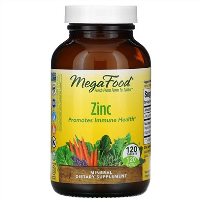 MegaFood, Zinc, 120 Tablets