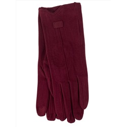 Элегантные демисезонные перчатки из велюра, цвет бордовый