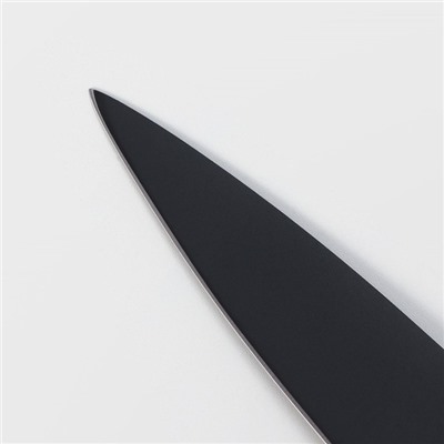 Нож универсальный кухонный Magistro Vantablack, длина лезвия 12,7 см, цвет чёрный