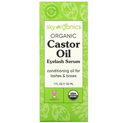 Sky Organics, органическое касторовое масло, сыворотка для ресниц, 30 мл (1 жидк. унция)