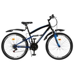 Велосипед 26" Progress Sierra FS, цвет чёрный/синий, р. 18, уценка