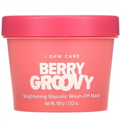 I Dew Care, Berry Groovy, осветляющая смываемая гликолевая маска для лица, 100 г (3,52 унции)