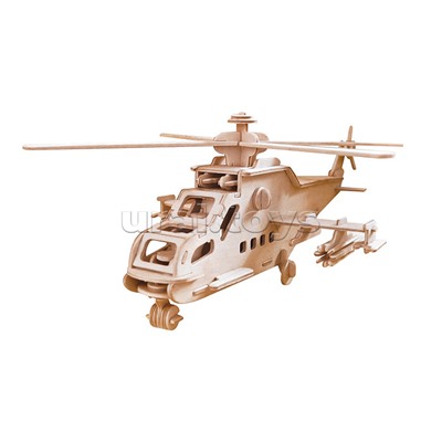 Сборная модель из дерева. 2 Big Вертолет "Штурмовик"