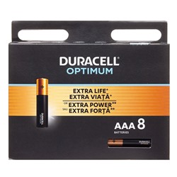Батарейка AAA Duracell LR03 OPTIMUM (8-BL) (8/64/22400)