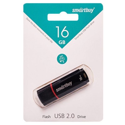 Флэш накопитель USB 16 Гб Smart Buy Crown (black)