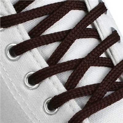 Шнурки для обуви круглые плетеные, чёрные, коричневые 2 шт