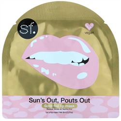 SFGlow, Sun's Out, Pouts Out, Gold Foil Lip Mask, 1 Sheet, 0.27 oz (8 ml)