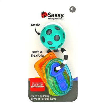 Sassy, Inspire The Senses, Drive N' Drool Keys, 0+ Months, 1 Count