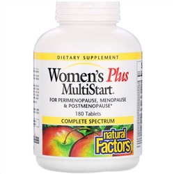 Natural Factors, Women Plus MultiStart, мультивитамины для женщин, 180 таблеток