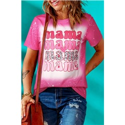 Розовая удлиненная футболка с графическим принтом