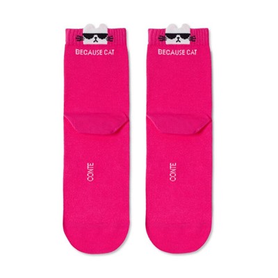 Носки женские CONTE Хлопковые носки CLASSIC с пикотом «Cat»