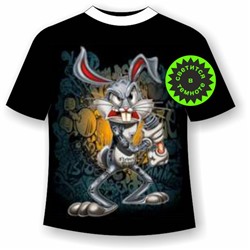 Подростковая футболка Кролик хулиган