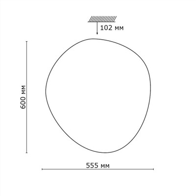 2039/EL COLOR SN 084 Светильник пластик/белый LED 72Вт 3000-6000K 600х555 IP43 пульт ДУ STONE