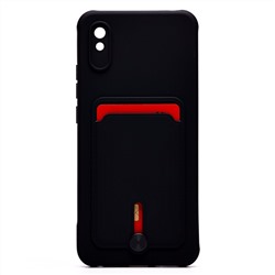 Чехол-накладка - SC304 с картхолдером для "Xiaomi Redmi 9A/Redmi 9i" (black) (208493)