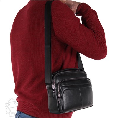 Сумка мужская кожаная 2071-3ABSH black Heanbag