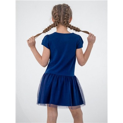 Платье для девочки Cherubino CSKG 63081-41-311 Темно-синий