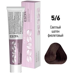Крем-краска для волос без аммиака 5/6 Светлый шатен фиолетовый DeLuxe Sense 60 мл