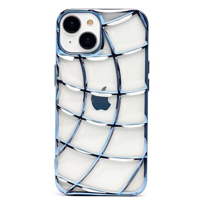 Чехол-накладка - SC340 для "Apple iPhone 14" (transparent/blue) (230421)