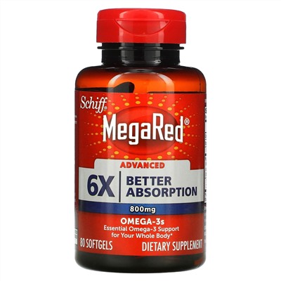 Schiff, MegaRed, Advanced, 800 mg, 80 Softgels