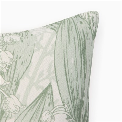Чехол на подушку Этель Ландыш 43*43 см,  цв.зелёный, 100% полиэстер