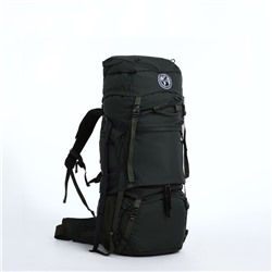 Рюкзак туристический, Taif, 80 л, отдел на шнурке, 2 наружных кармана, цвет хаки