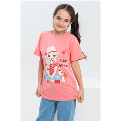 футболка детская с принтом 7449 (Розовый)