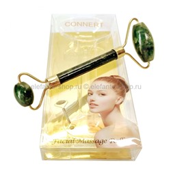 Нефритовый роликовый массажер Гуаша Connert Facial Massage Roller Green G001