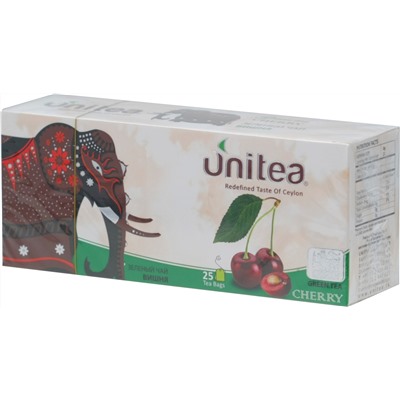 UNITEA. Cherry зеленый 50 гр. карт.пачка, 25 пак.