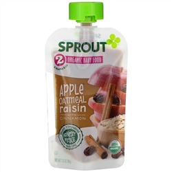 Sprout Organic, Baby Food, 6 Months & Up,  Apple Oatmeal Raisin with Cinnamon, 3.5 oz (99 g)