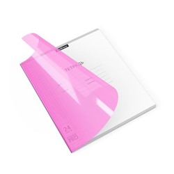 Тетрадь  24л клетка с пластиковой обложкой 56383 Классика CoverPrо Neon розовая Erich Krause