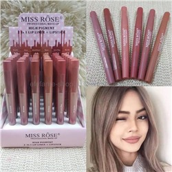 Набор матовых помад MISS ROSE, 6 штук