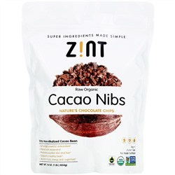 Zint, Сырые органические ядра какао-бобов, 454 г (16 унций)