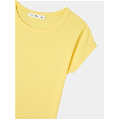 Однотонная футболка Желтый