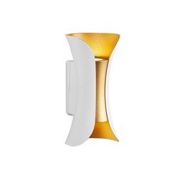 Настенный светодиодный светильник с высокой степенью влагозащиты FW194 WH/GD/S белый/золото/песок  LED 4200K 10W 100*200*85