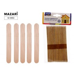 Деревянные палочки для творчества ПЛОСКИЕ 50 шт 15х1,5 см M-9993 Mazari