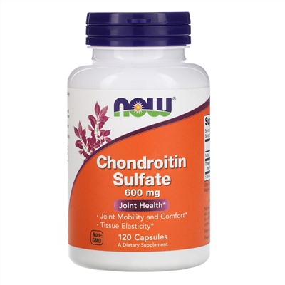 Now Foods, Chondroitin Sulfate, 600 мг, 120 капсул