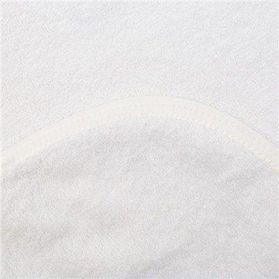 Полотенце уголок для крещения, размер 100х110 см, цвет белый
